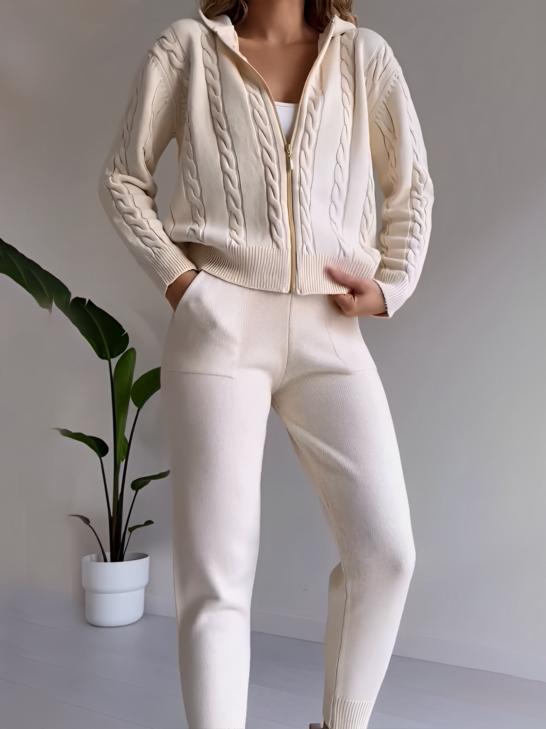 Ciara Set Jasje + Jogger Textuur & Comfort